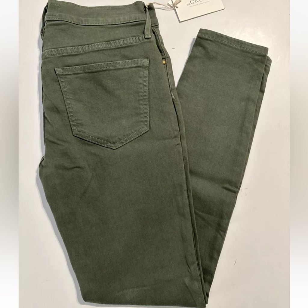 The Great. Olive Green Skinny Denim Jeans Womens 27 Nwt